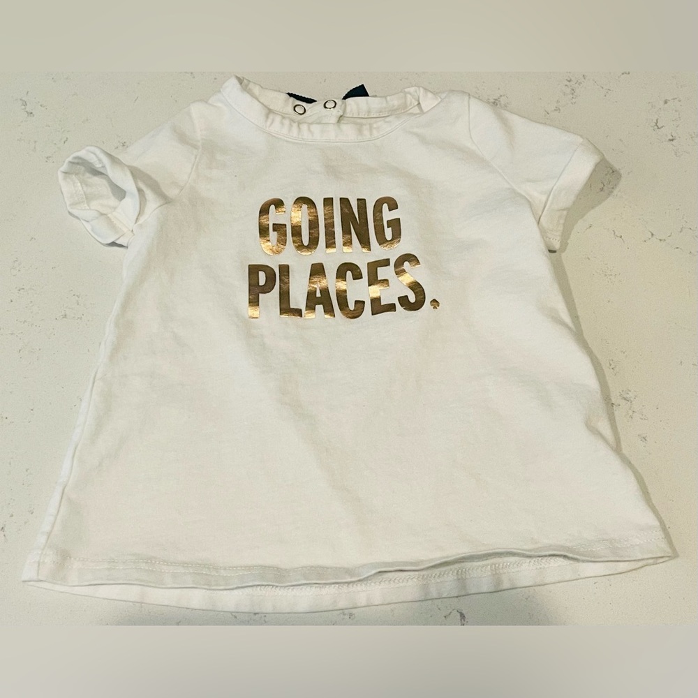 Kate Spade Baby Girls “Going Places" Tee Size 12 Months